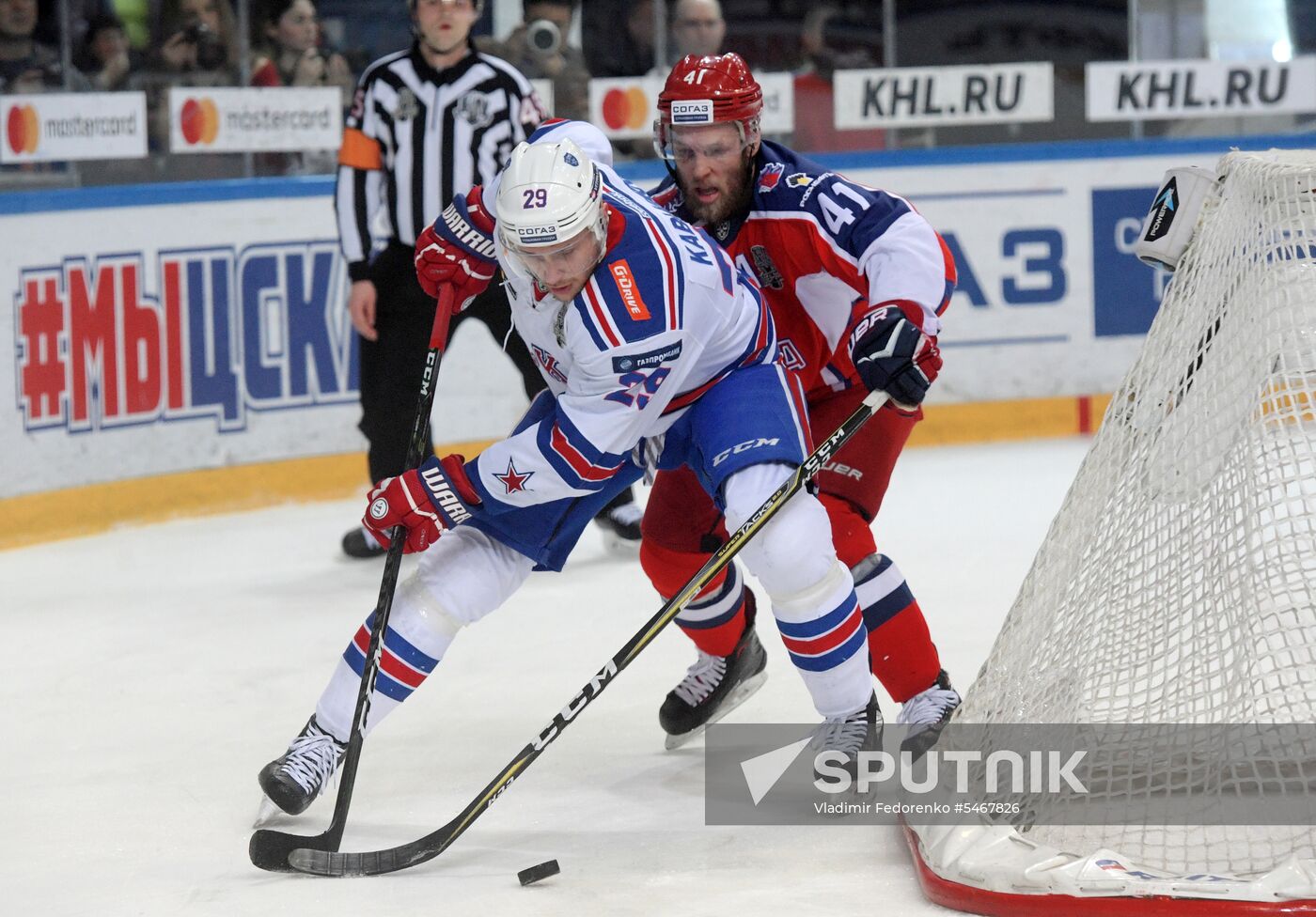 Ice hockey. KHL. CSKA vs. SKA