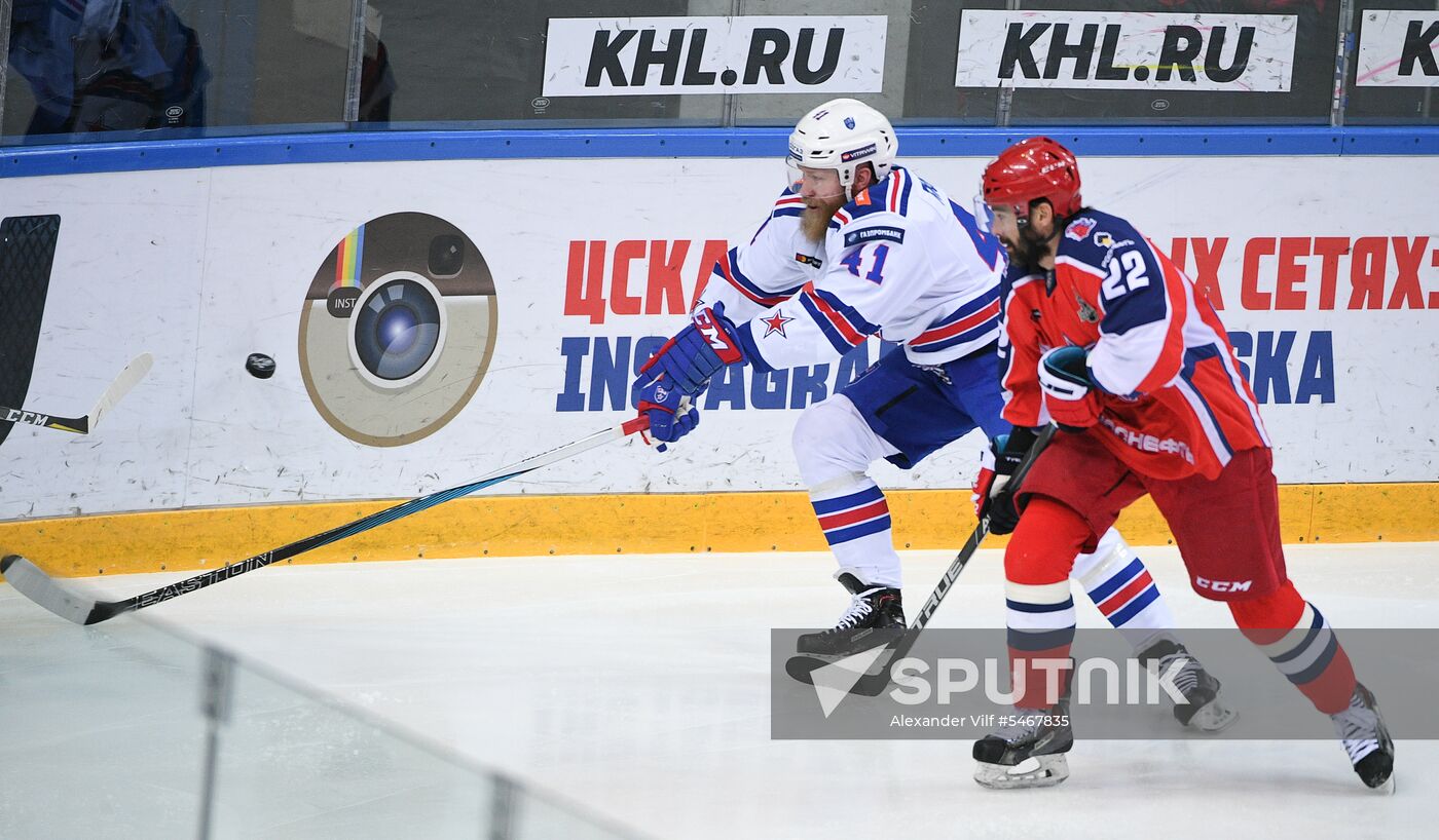 Ice hockey. KHL. CSKA vs. SKA