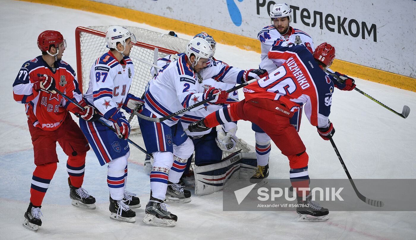 Ice hockey. KHL. CSKA vs. SKA