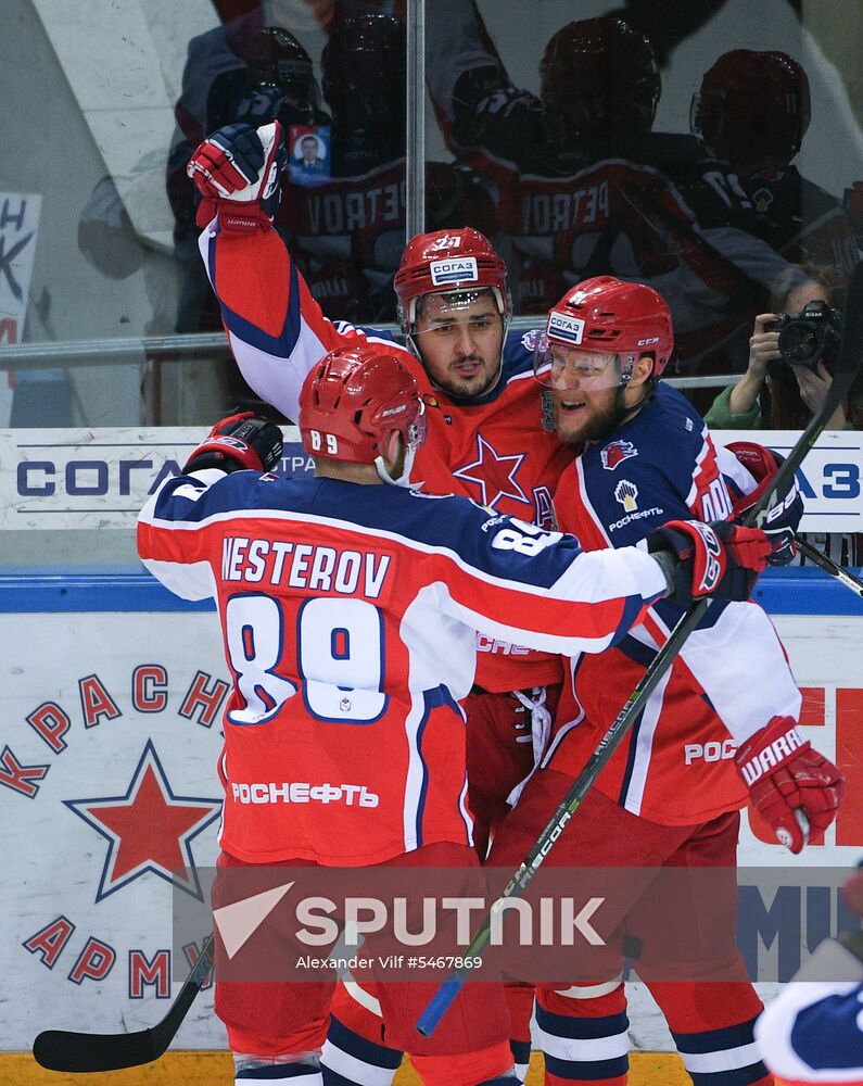 Ice hockey. KHL. CSKA vs. SKA