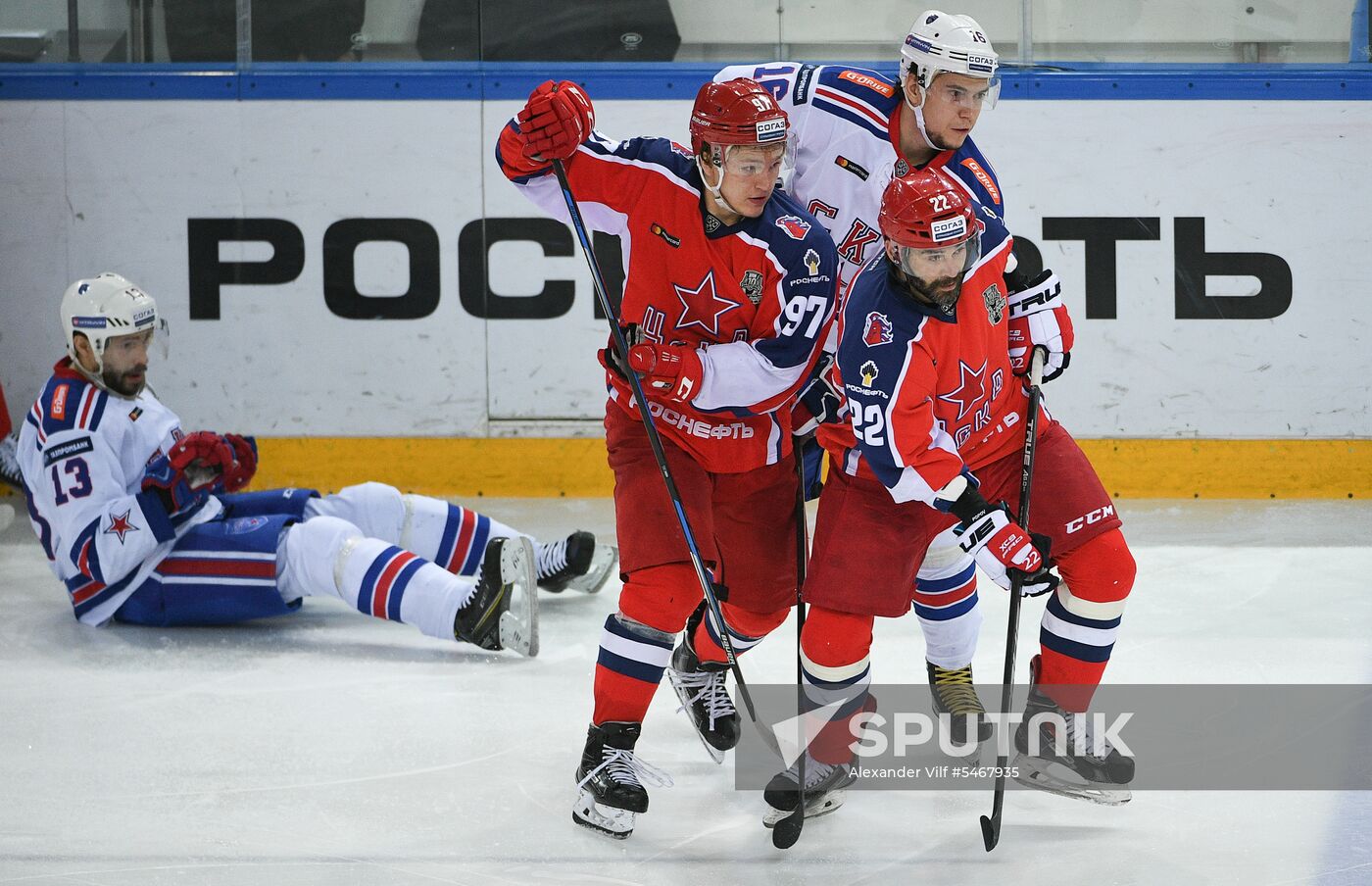 Ice hockey. KHL. CSKA vs. SKA