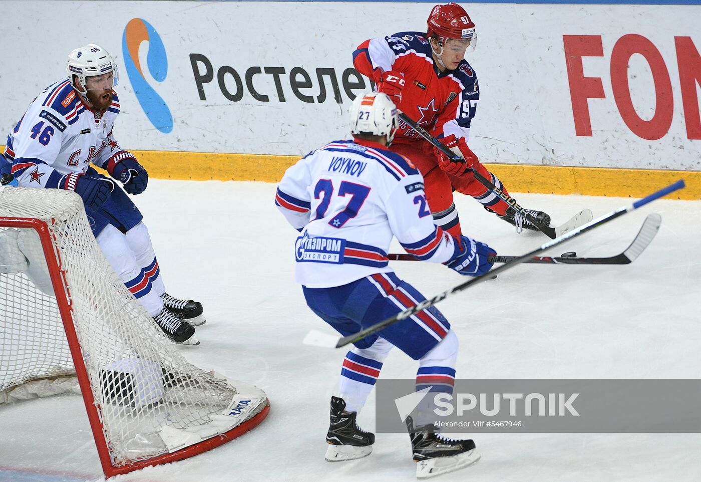 Ice hockey. KHL. CSKA vs. SKA