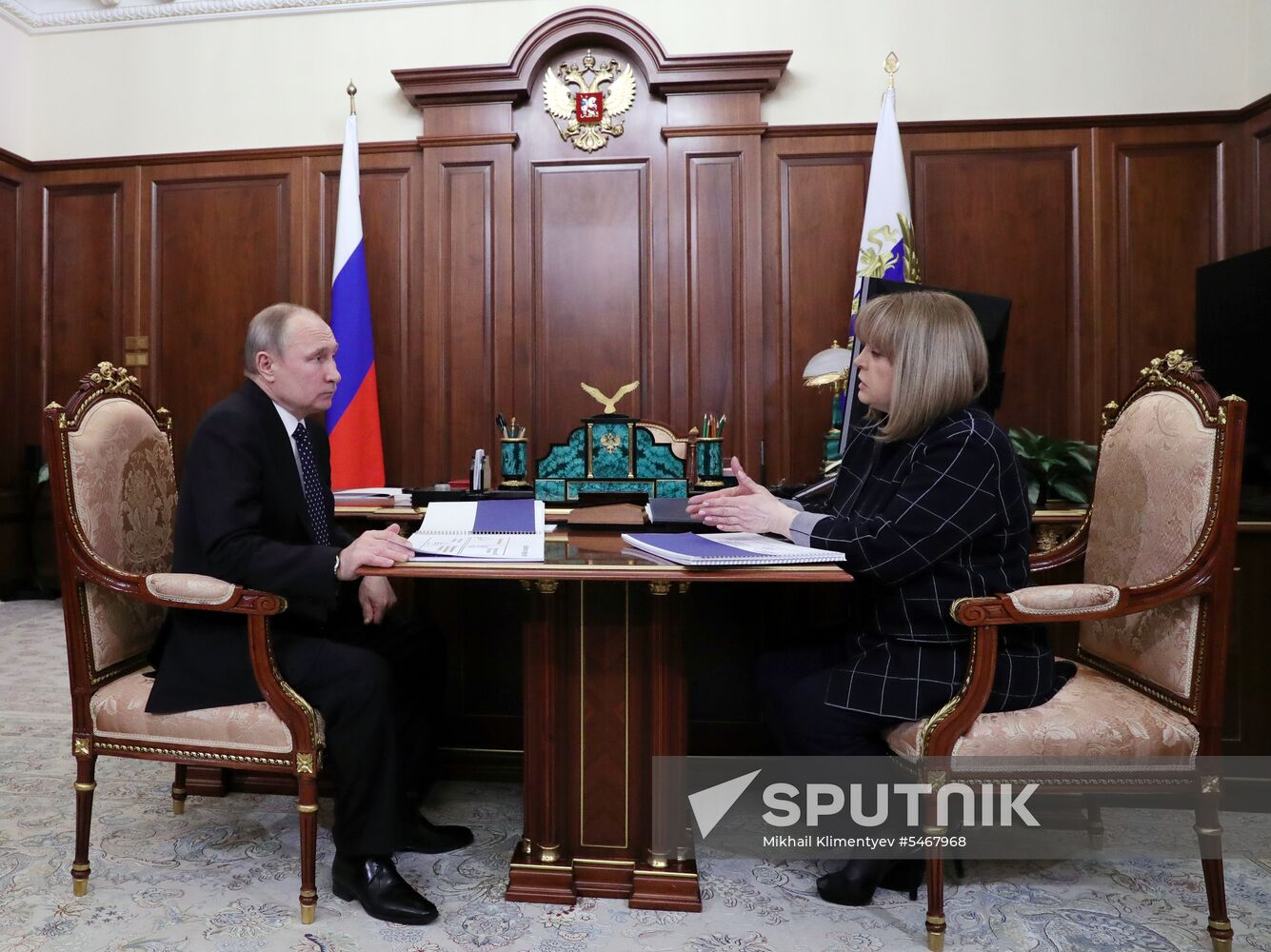 President Vladimir Putin meets with Central Election Commission Chair Ella Pamfilova
