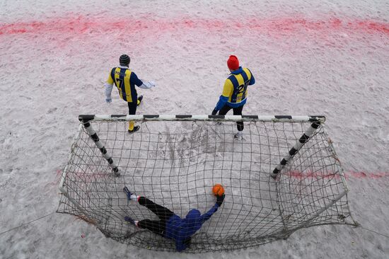 Snow futsal in Novosibirsk