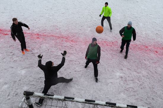 Snow futsal in Novosibirsk