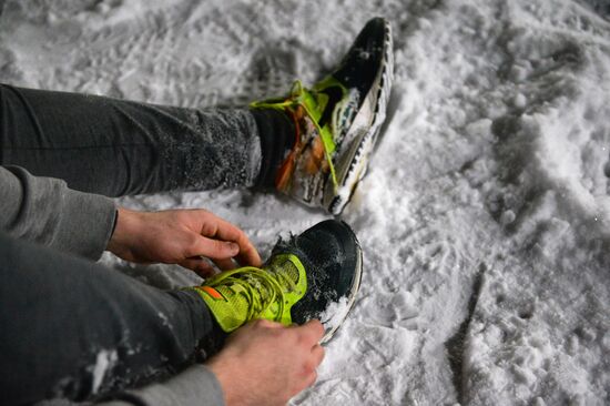 Snow futsal in Novosibirsk
