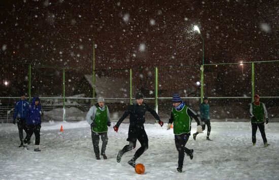 Snow futsal in Novosibirsk