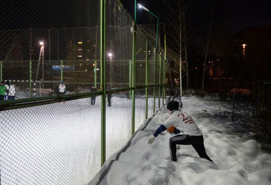 Snow futsal in Novosibirsk