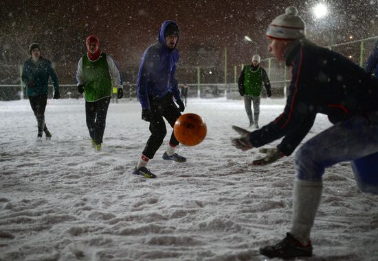 Snow futsal in Novosibirsk
