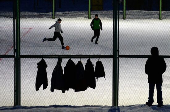 Snow futsal in Novosibirsk