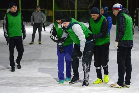 Snow futsal in Novosibirsk