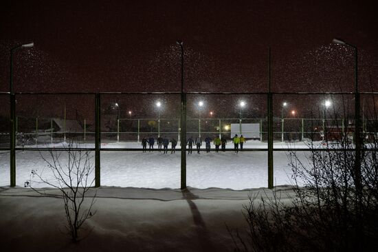 Snow futsal in Novosibirsk