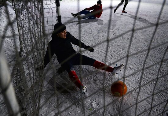 Snow futsal in Novosibirsk