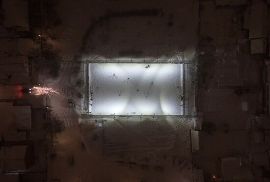 Snow futsal in Novosibirsk