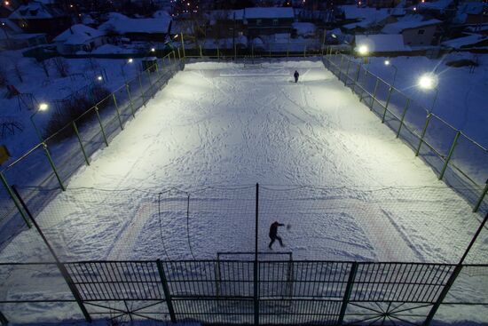 Snow futsal in Novosibirsk