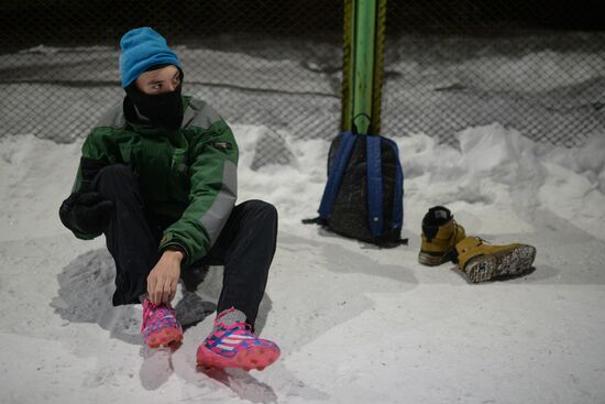 Snow futsal in Novosibirsk