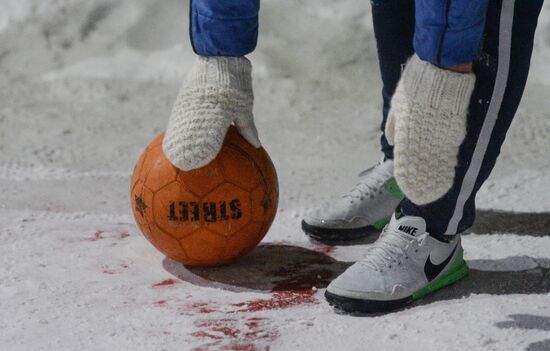Snow futsal in Novosibirsk