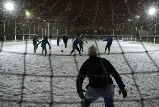 Snow futsal in Novosibirsk