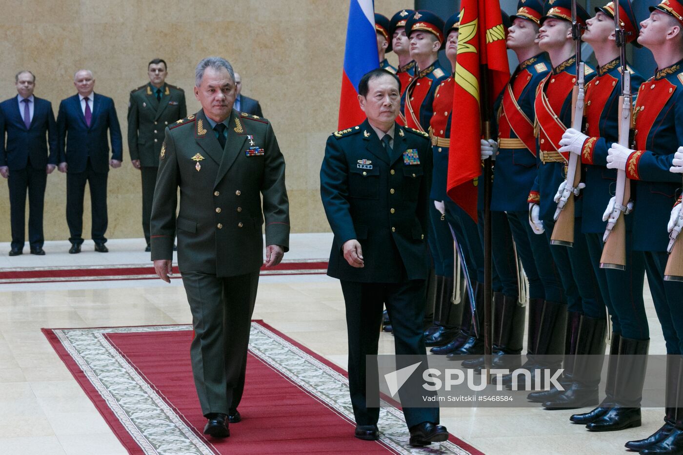 Defense Minister Sergei Shoigu holds meetings