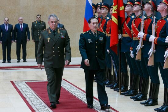 Defense Minister Sergei Shoigu holds meetings