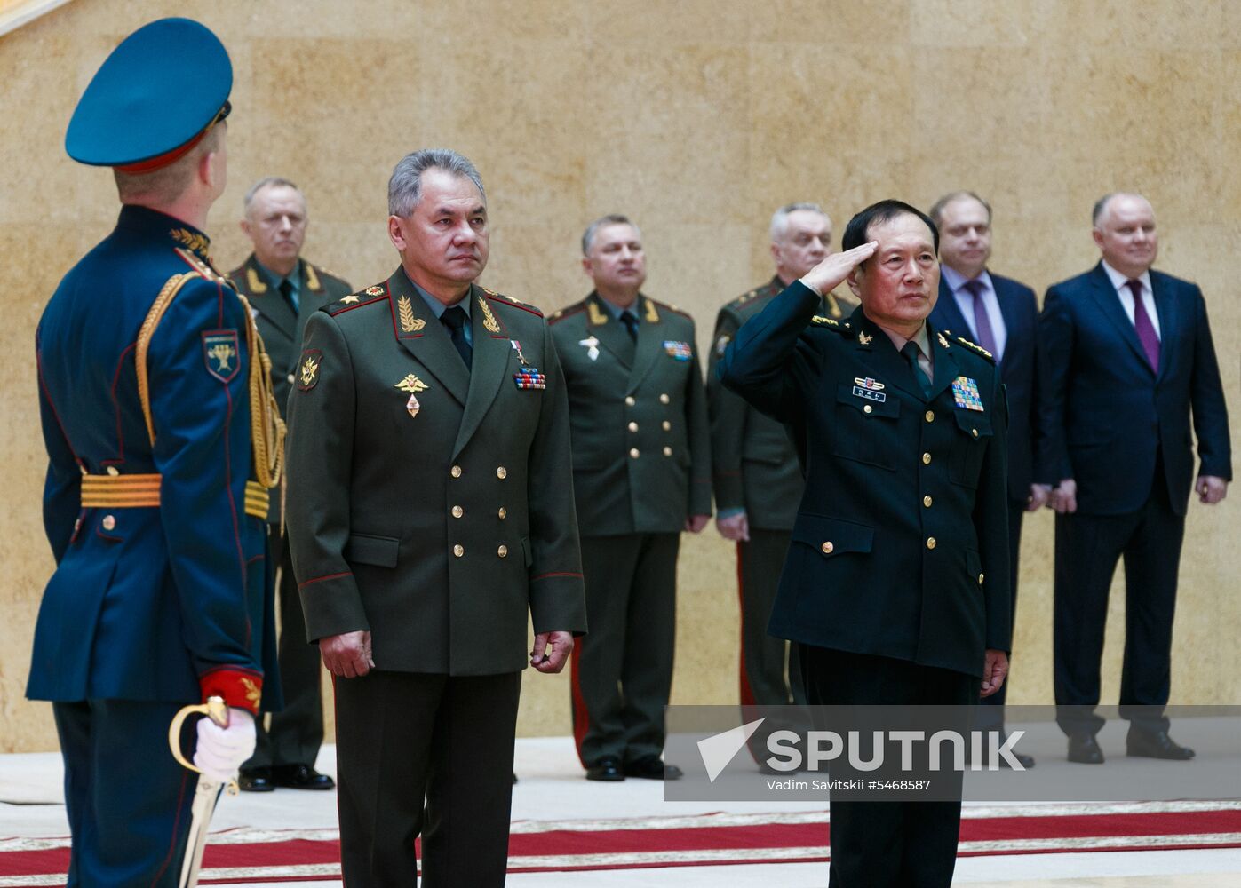 Defense Minister Sergei Shoigu holds meetings