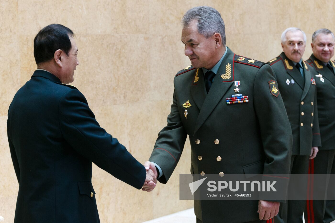 Defense Minister Sergei Shoigu holds meetings