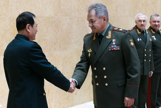 Defense Minister Sergei Shoigu holds meetings