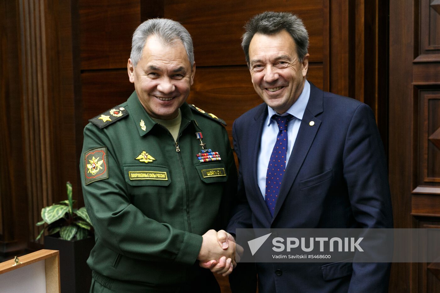 Defense Minister Sergei Shoigu holds meetings