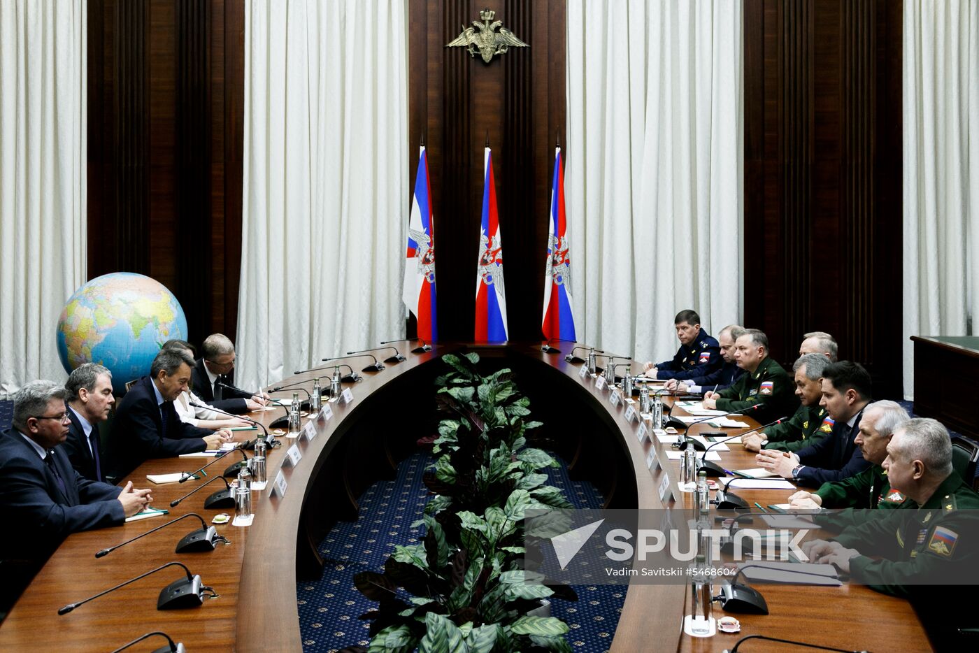 Defense Minister Sergei Shoigu holds meetings