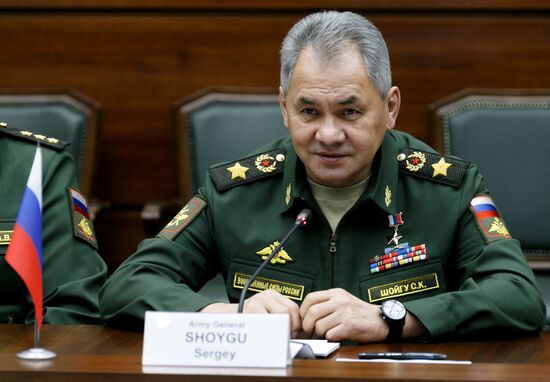 Defense Minister Sergei Shoigu holds meetings