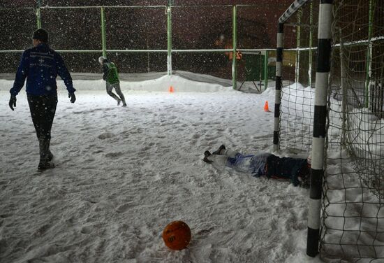Snow futsal in Novosibirsk