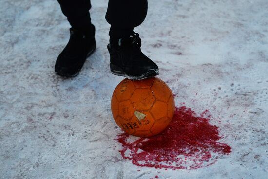 Snow futsal in Novosibirsk