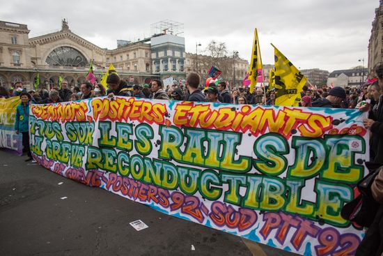 Railway workers go on strike in France