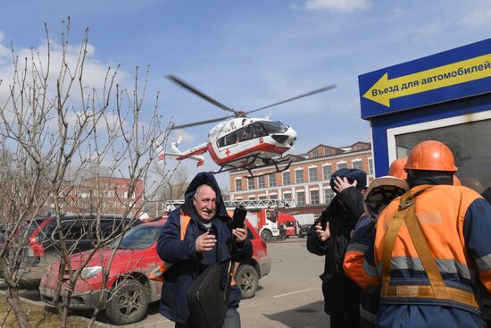 Fire at Persei shopping mall in Moscow