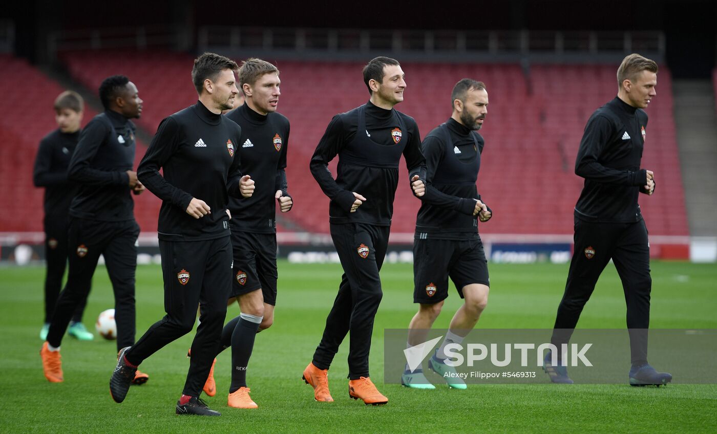 Football. UEFA Europa League. CSKA holds training session