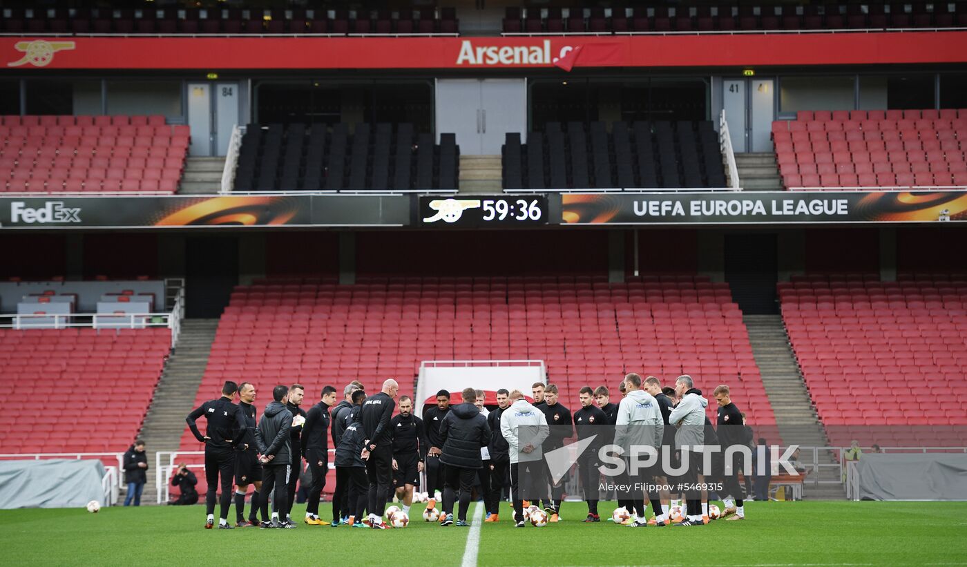 Football. UEFA Europa League. CSKA holds training session