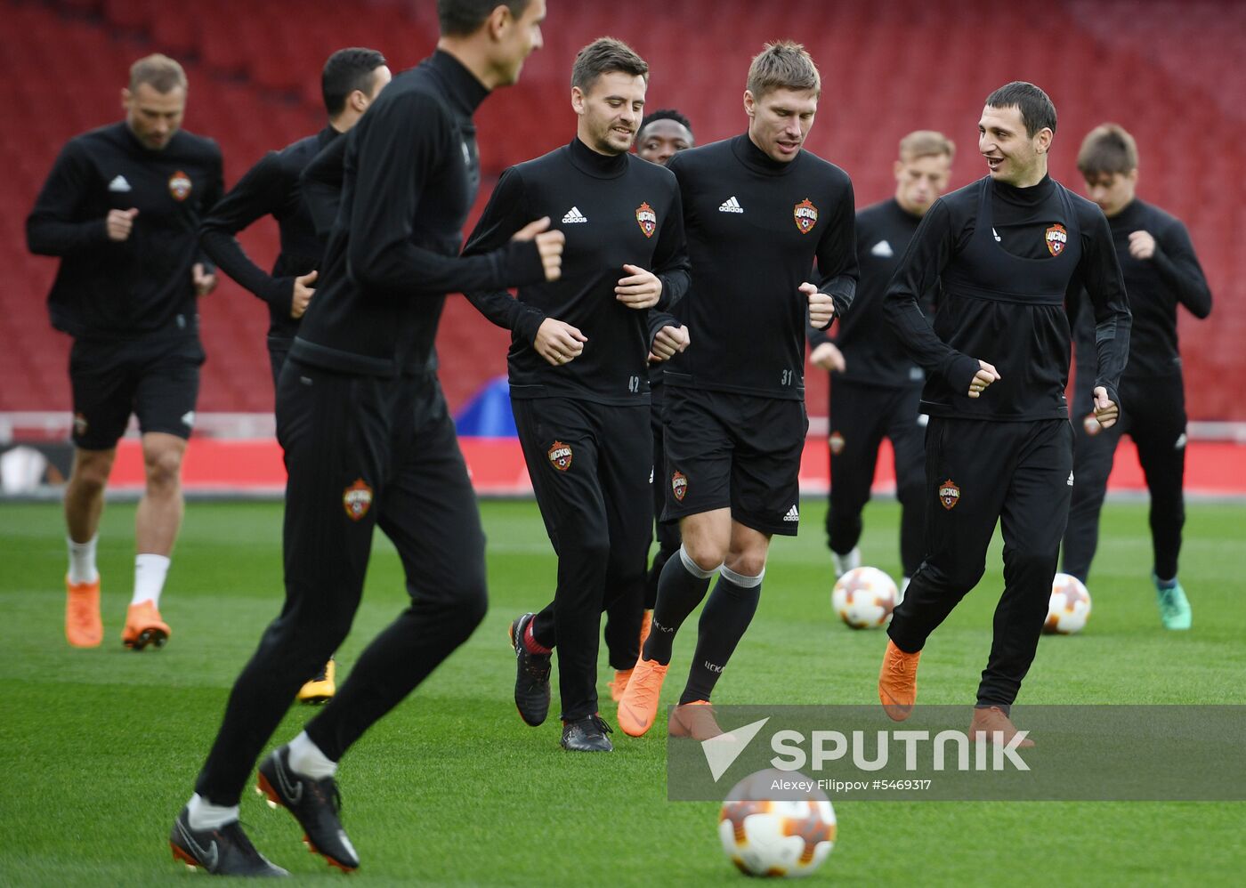 Football. UEFA Europa League. CSKA holds training session