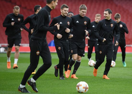 Football. UEFA Europa League. CSKA holds training session