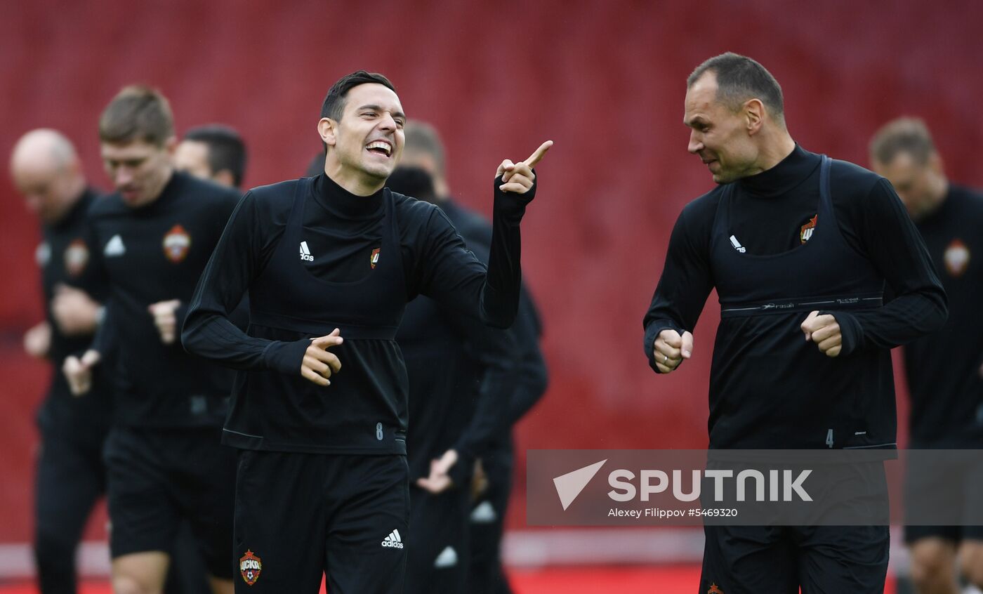 Football. UEFA Europa League. CSKA holds training session