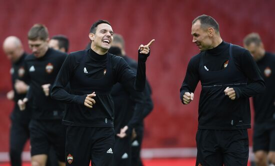 Football. UEFA Europa League. CSKA holds training session