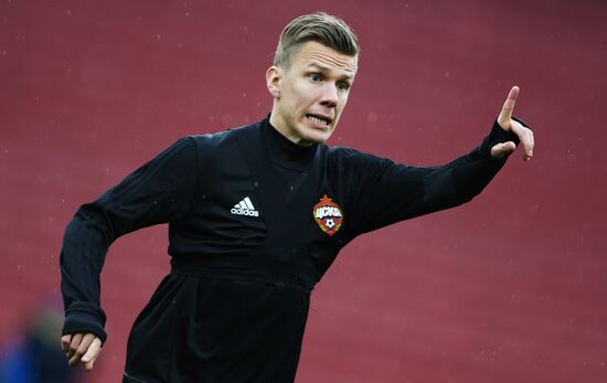 Football. UEFA Europa League. CSKA holds training session
