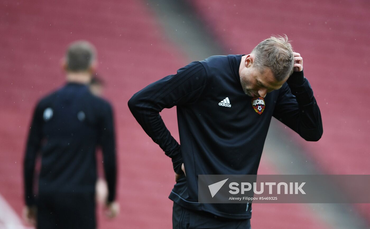 Football. UEFA Europa League. CSKA holds training session