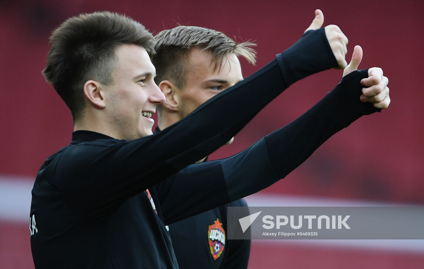Football. UEFA Europa League. CSKA holds training session