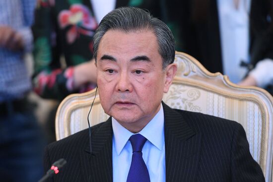 Meeting of Russian and Chinese Foreign Ministers Sergei Lavrov and Wang Yi