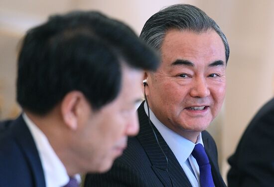 Meeting of Russian and Chinese Foreign Ministers Sergei Lavrov and Wang Yi