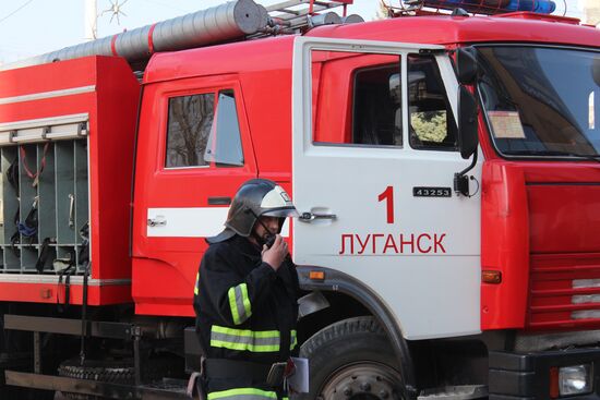 Special tactical drill of LPR Emergencies Ministry
