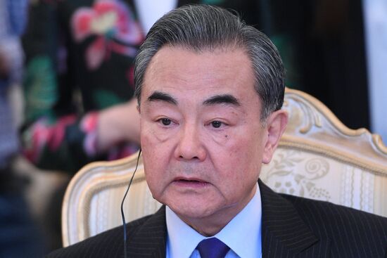 Meeting of Russian and Chinese Foreign Ministers Sergei Lavrov and Wang Yi