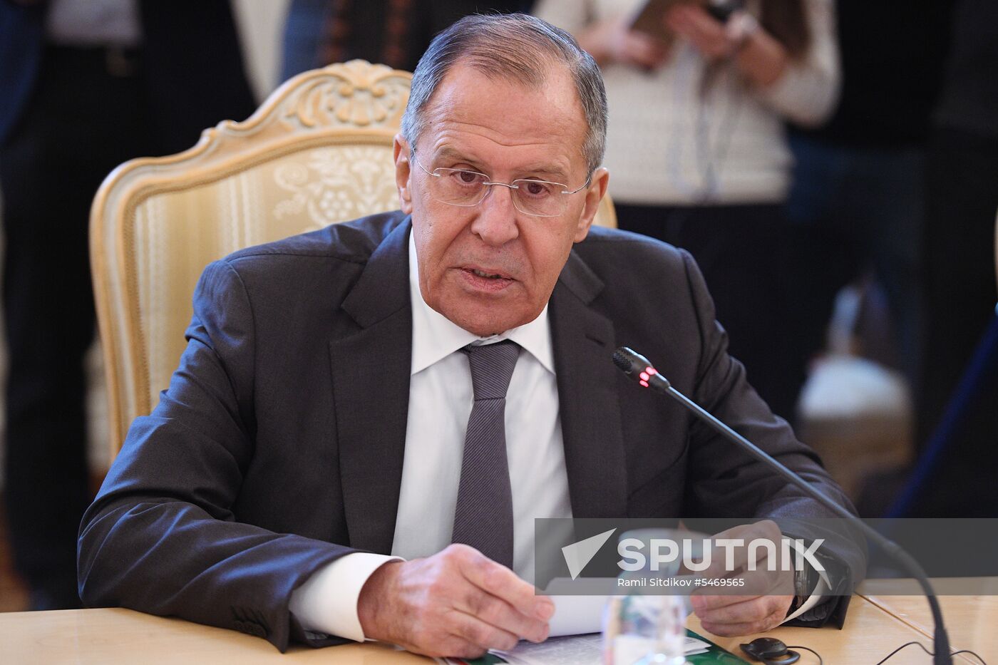 Meeting of Russian and Chinese Foreign Ministers Sergei Lavrov and Wang Yi