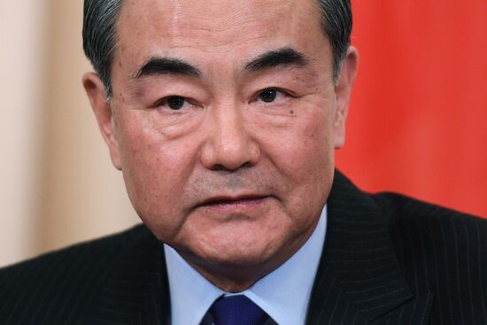 Meeting of Russian and Chinese Foreign Ministers Sergei Lavrov and Wang Yi