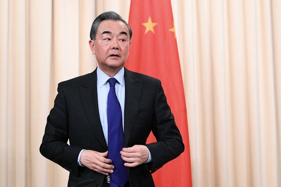 Meeting of Russian and Chinese Foreign Ministers Sergei Lavrov and Wang Yi